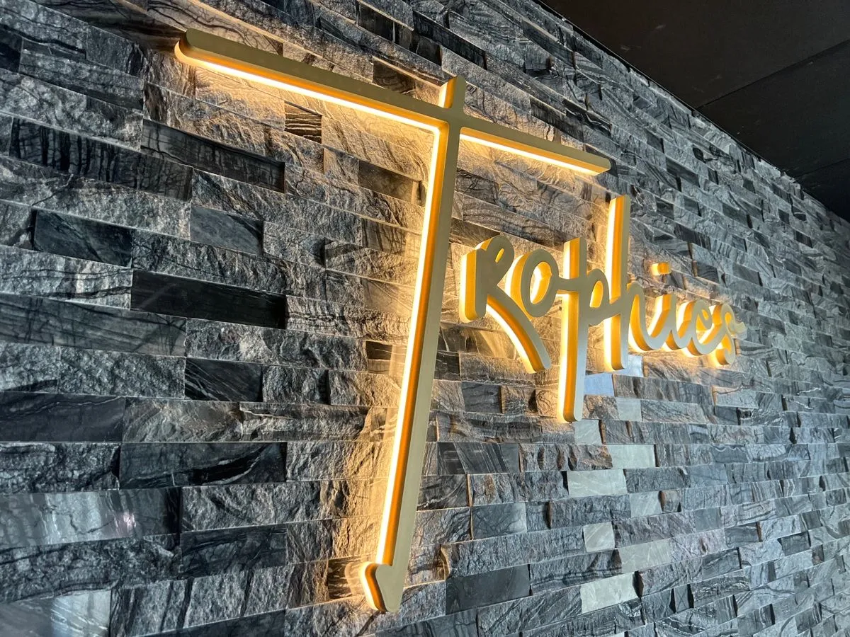 Metallic Backlit Sign